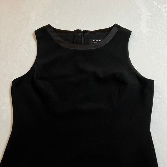 Tahari ASL Sleeveless Round Neck Knee Length Sheath Dress Size 4 Office LBD - Picture 3 of 11